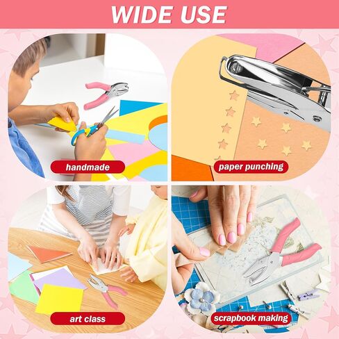 Star-Shape Handheld Hole Paper Punch, Pletpet Heart Hole Punch + Star Hole Punch 1/4 Inch Metal Single Hole Paper Punch, with Soft-Handled for Tags Clothing Ticket in Saudi Arabia