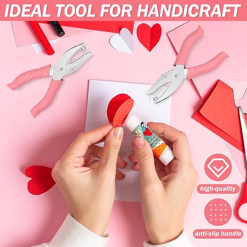Star-Shape Handheld Hole Paper Punch, Pletpet Heart Hole Punch + Star Hole Punch 1/4 Inch Metal Single Hole Paper Punch, with Soft-Handled for Tags Clothing Ticket in Saudi Arabia