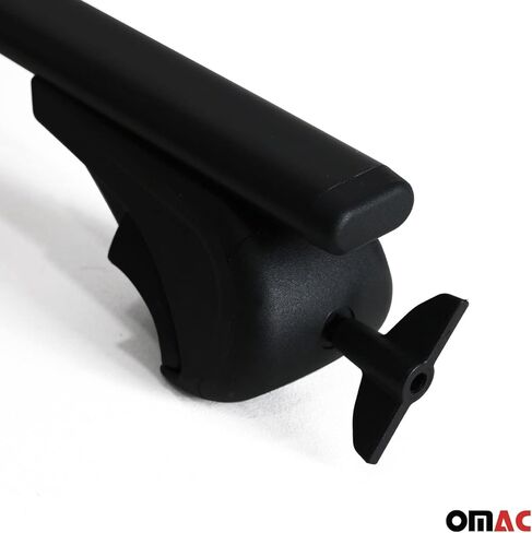 OMAC سقف رف القضبان المتقاطعة لشركة فولكس فاجن جيتا A4 2000-2005 عربة قابلة للقفل 165 رطل معدن أسود 2 قطعة يناسب ناقلات البضائع كاياك كانو دراجة على الجليد in Kuwait