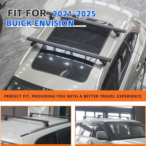 Heavy-Duty Aluminum Roof Rack Cross Bars for Buick Envision 2021-2025, Flush Rail Crossbars for Kayak, Bike, Ski & Cargo Box in Saudi Arabia