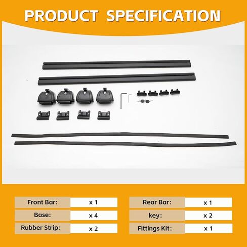 Heavy-Duty Aluminum Roof Rack Cross Bars for Buick Envision 2021-2025, Flush Rail Crossbars for Kayak, Bike, Ski & Cargo Box in Saudi Arabia