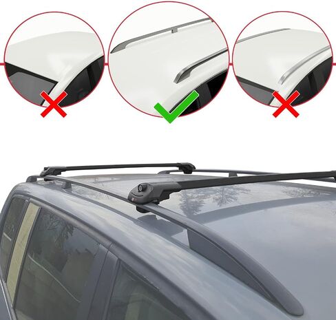 Compatible with Ford Bronco Sport (CX430) 2021-2026 ACE-1 Car Roof Rack Cross Bar Black Aluminium 2 Bars in Saudi Arabia