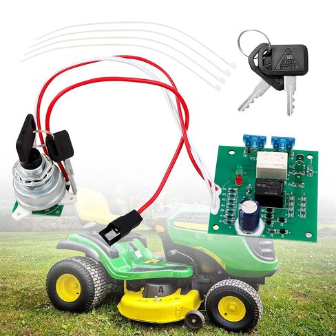 وحدة تبديل الإشعال AM136681 مع مفتاحين - متوافقة مع جرارات John Deere Garden 415 425 445 455 (الأرقام التسلسلية أقل من 070001) - يستبدل AM120819، AM115471، AM121130، AM118981 in Kuwait