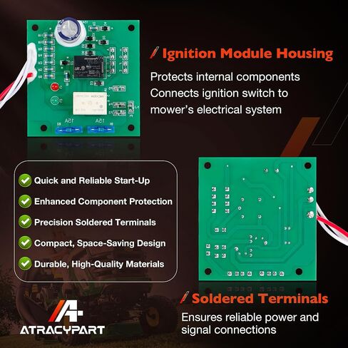 وحدة تبديل الإشعال AM136681 مع مفتاحين - متوافقة مع جرارات John Deere Garden 415 425 445 455 (الأرقام التسلسلية أقل من 070001) - يستبدل AM120819، AM115471، AM121130، AM118981 in Kuwait