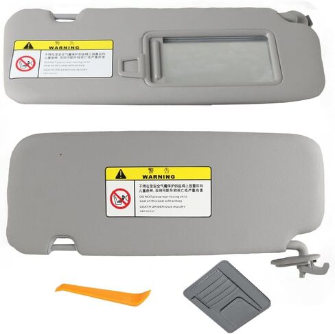 Front Right Passenger Side Sun Visor,Compatible with Hyundai Elantra AD 2016 2017 2018 2019 OEM Replacement #: 85220-F0100TTX (Gray) in Saudi Arabia