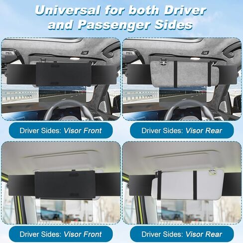 Car Visor Extender Sun Blocker, Sunvisor Extension with PC Lens and 2 Side Sunshade, Anti-Glare Sun Visor Extension for Safe Driving in Saudi Arabia