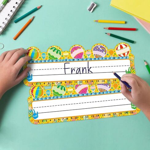 Pack of 50 Hot Air Balloon Style Nameplates for Student Desks Classroom Name Tags 3.4 x 9.5 inches in Saudi Arabia