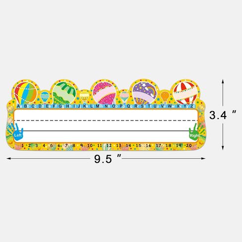 Pack of 50 Hot Air Balloon Style Nameplates for Student Desks Classroom Name Tags 3.4 x 9.5 inches in Saudi Arabia