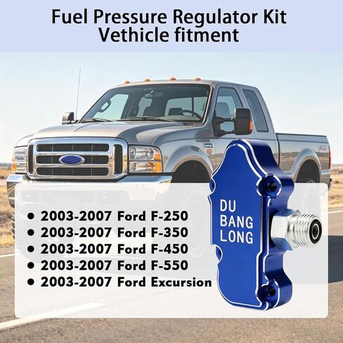 6.0 Blue Spring Fuel Regulator Kit – Billet Housing Replacement for 2003-2007 Ford, Quick Install Upgrade, Replaces 3C3Z-9T517-AG Fuel Pressure Regulator in Saudi Arabia