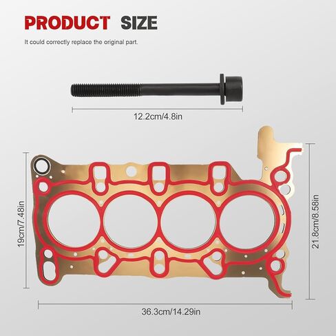 Head Cylinder Gasket Set Fit for Malibu/Cruze/Volt 2016-2024 & Encore 2016-2019 | OE 12709179 + 12687228 | Fits 1.4L, 1.5L, 1.6L, 1.8L, 2.0L L4 Engines, w/Cylinder Head Bolts in Kuwait