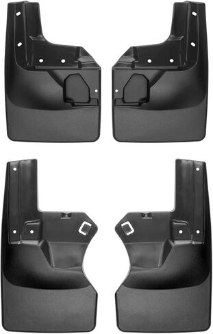 WeatherTech Custom No Drill Splash Guard Mudflaps لسيارة Jeep Gladiator، Gladiator - المجموعة الأمامية والخلفية (110100-120112)، أسود in Kuwait