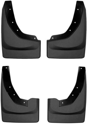 WeatherTech Custom No Drill Splash Guard Mudflaps لسيارة Jeep Gladiator، Gladiator - المجموعة الأمامية والخلفية (110100-120112)، أسود in Kuwait