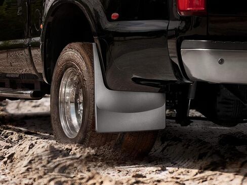 WeatherTech Custom No Drill Splash Guard Mudflaps لسيارة Jeep Gladiator، Gladiator - المجموعة الأمامية والخلفية (110100-120112)، أسود in Kuwait