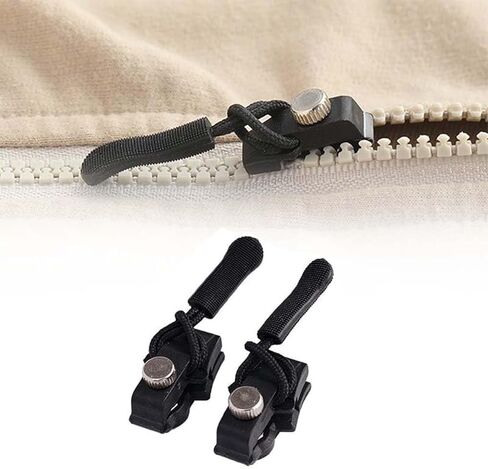 Universal Zipper Repairer,9pcs，Black Fix Zip Puller,Mini Adjustable Restorer,Zip Slider Repair Instant Kit,Zipper Repair Replacement Head for Coats, Jacket, Luggage in Kuwait