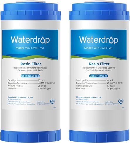 Waterdrop Spotless Car Wash Water Filter, Deionized Water, Spot Free, Replacement for Waterdrop WD-CWE Spotless Car Wash System with Resin in Kuwait