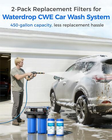 Waterdrop Spotless Car Wash Water Filter, Deionized Water, Spot Free, Replacement for Waterdrop WD-CWE Spotless Car Wash System with Resin in Kuwait