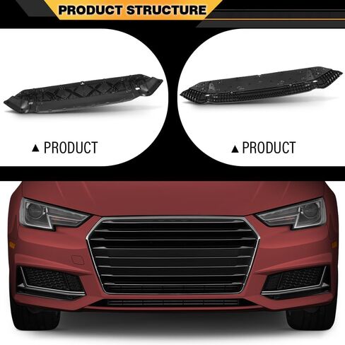 درع سبلاش أمامي سفلي للسيارة متوافق مع Audi A4 & A4 Quattro 2017-2019/Audi S4 2018 (الطراز الفرعي: Komfort، Premium، Premium Plus، Prestige) AU1228132، 8W0807611A in Kuwait