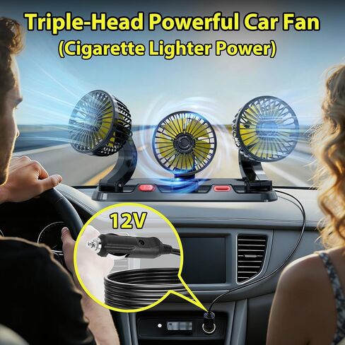 Backseat Car Fan for Kids Rear Facing, Rechargeable Car Backseat Fans for Kids(Battery Operated) in Saudi Arabia