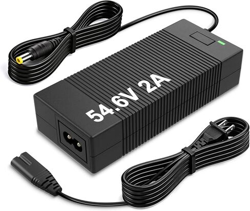 PUKOKAL 54.6V 2A Ebike Charger for 48V Lithium Batteries Electric Scooter Battery Charger with DC 5.5x2.1mm Plug Fast Charging Power Adapter for 48V Electric Bicycle in Saudi Arabia