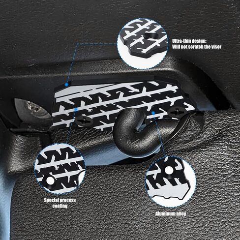 طقم إصلاح واقي الشمس Jeep Wrangler JL - مشابك من سبائك الألومنيوم لـ 2018-2023 JL & 2020-2023 Gladiator - دعامة حاجب إصلاح الترهل - جانب السائق والراكب in Kuwait