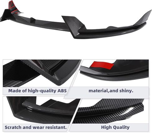 Front Lip for Tesla Model Y Juniper 2025 2026 V Style Carbon Fiber Look(Not fit for Performance) in Kuwait