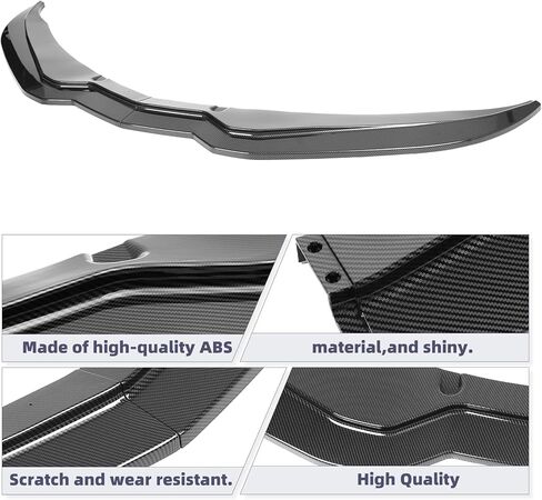 Front Bumper Lip Spoiler Splitter Body Kit Fit for Chevrolet Corvette C7 Z06 Stage 2014 2015 2016 2017 2018 2019 Carbon Fiber Look(Not Fits ZR1) in Saudi Arabia