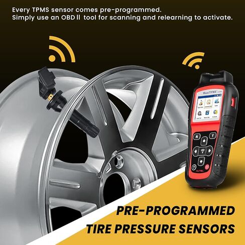 مستشعر ضغط الإطارات TPMS بديل مستشعر 433 ميجا هرتز متوافق مع 2019 2020 2021 2022 2023 2024 دودج رام 1500 استبدال 68293199AA (4 قطع) in Kuwait