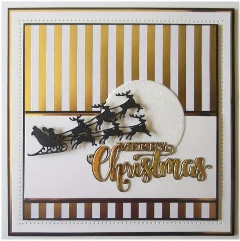 Christmas Greeting Card Dies Metal Die Cuts, Christmas Frame Cutting Dies Cut Stencils for DIY Scrapbooking Cards Photo Album Decorative Embossing Paper Dies for Scrapbooking Card Making in Kuwait