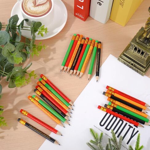 JarThenaAMCS Black History Month Pencil with Eraser 48 Pcs Writing Short Pencil 4 In Black Yellow Red Green Juneteenth African Wood Half Pencils for Classroom Office Stationery Gift in Kuwait