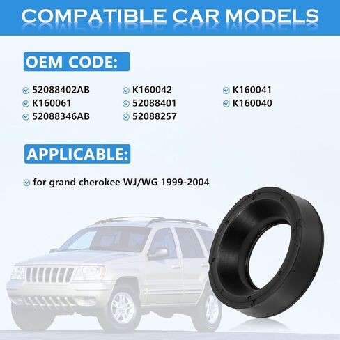 طقم عازل زنبركي ملفوف 8 قطع يناسب جراند شيروكي WJ WG 1999-2004#52088402AB 52088346AB k160040 k160042 k160041 k160061، الأمامي والخلفي، العلوي والسفلي in Kuwait