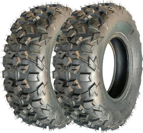 إطار GarveeTech ATV مقاس 25x8-12 إطارات ATV/UTV 6PR إطارات لجميع التضاريس 2 عبوة بدون أنبوب DAV101 in Kuwait