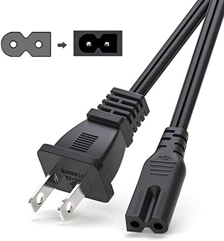 UL Listed 6ft Power Cord for Brother SE400 SE-270D XR1355 SE600 SE625 PE770 PE800 SM6500PRW SQ-9000 9700LD Sewing Machine 2 Prong Polarized Power Cord Cable Replacement in Kuwait