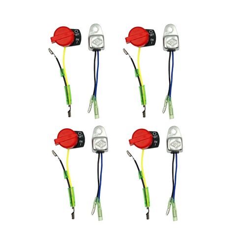 8Pack ON Off Engine Stop Switch with Low Oil Sensor Compatible with Honda GX160 GX200 GX270 GX340 GX390 5.5HP 6.5HP 9HP 11HP 13HP Engine Motor Replace 36100-ZE1-015 in Kuwait