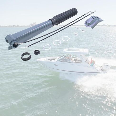 69P-W0084-01-4D Steering Tiller Handle Assembly with Cable, Fits Yamaha 2-Stroke 25HP 30HP Outboard Motor Control Lever Replacement Part in Kuwait