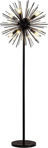 Wellmet Gold Floor Lamp for Living Room, Mid Century Modern Floor Lamps for Bedroom, Brass Finish, 65.3 Inch Tall Unique Metal Floor Lamp for Corner Decorative, Globe Shade (Gold) in Saudi Arabia