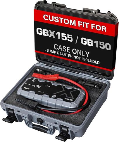 Case for NOCO Boost X GBX155 GB150, Waterproof Hard Shell Carrying Case with Custom Pre-Cut Foam, Shockproof Protective Travel Storage Box, Fits Charger/Clamps/Cables & Accessories, Case Only in Saudi Arabia
