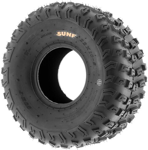[مجموعة من 4] إطارات SunF Knobby Race البديلة ATV UTV A/T 6 Ply 22x10-8 22x10x8 Tubeless A030، أسود in Kuwait