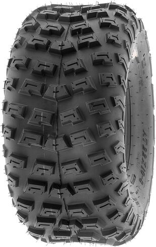 [مجموعة من 4] إطارات SunF Knobby Race البديلة ATV UTV A/T 6 Ply 22x10-8 22x10x8 Tubeless A030، أسود in Kuwait
