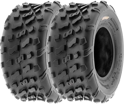 SunF مجموعة 2 إطارات ATV 20x10-9Go Kart Golf Cart جزازة العشب 20x10x9 Knobby 4 PR A022 in Kuwait