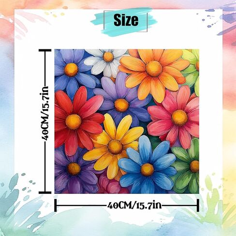 NDNXYXGS Flowers Paint by Numbers Kit for Adults,Daisy DIY Painting Kits on Canvas,Floral Color by Numbers,Large Adult Paint by Number for Gifts,Home Wall Decor in Saudi Arabia