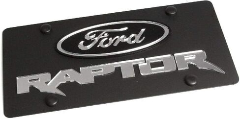 Eurosport Daytona - متوافق مع لوحة الترخيص الفولاذية السوداء ذات شعار Ford Raptor باللون الأسود in Kuwait