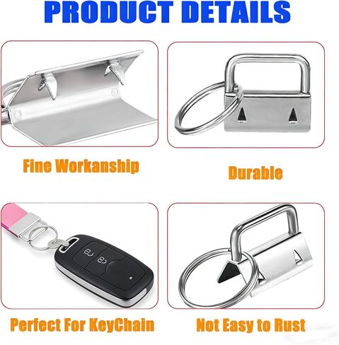 OFCOX 60 Sets Key Fob Hardware Kit with Glass Running Pliers, 1 Inch Keychain Hardware with Key Ring for Lanyard Wristlet Making Supplies, 4 Colors for DIY Craft Key Chains in Saudi Arabia