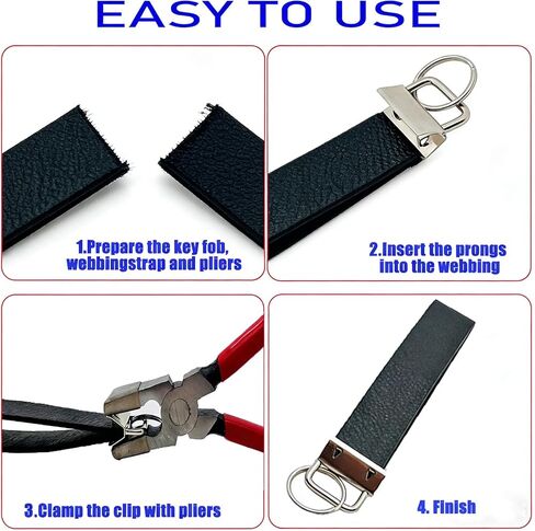OFCOX 60 Sets Key Fob Hardware Kit with Glass Running Pliers, 1 Inch Keychain Hardware with Key Ring for Lanyard Wristlet Making Supplies, 4 Colors for DIY Craft Key Chains in Saudi Arabia