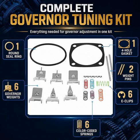 Governor Adjustment Kit, Shift Point Package K0181 for Turbo 350 TH350C TH400 TH700R4 (85-94), Transmission Governor Tuning Kit with 6 Weights, 6 Springs & E-Clip Pins in Kuwait