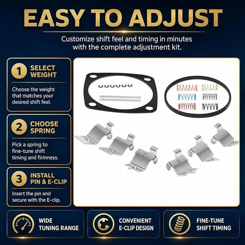 Governor Adjustment Kit, Shift Point Package K0181 for Turbo 350 TH350C TH400 TH700R4 (85-94), Transmission Governor Tuning Kit with 6 Weights, 6 Springs & E-Clip Pins in Kuwait