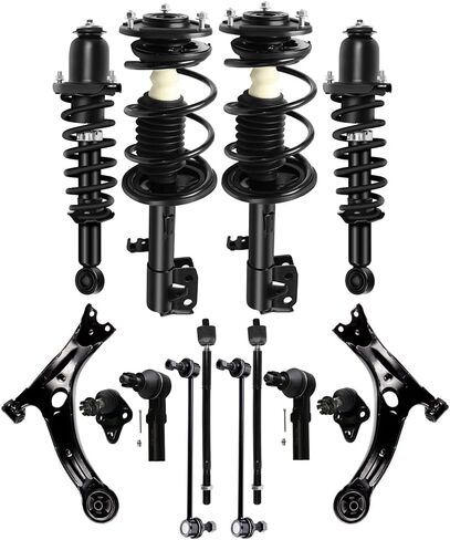 Struts Shock suspension kit for 2009 2010 2011 2012 2013 for Toyota Corolla struts 2011 2012 2013 for Toyota Matrix Front Rear Pair Complete Strut Assembly,Ball Joint,Control Arm kit 14 Pcs in Kuwait