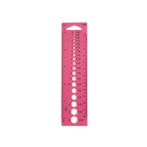 Knitting Needle Gauge - Plastic Ruler for Knitting Needle Size Gauge - Measuring Tool for Yarn in Kuwait