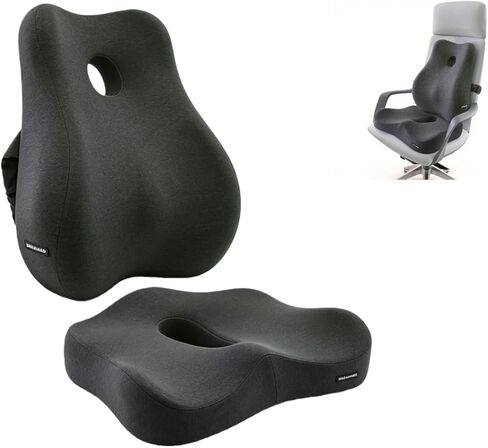 Karmadrenix Coccyx Seat Cushion, Sciatica Pain Relief Tailbone Cushion for Office Chair, Car Seat, and Home Seat, Office Chair Cushions for Back and Butt(Dark Grey) in Saudi Arabia