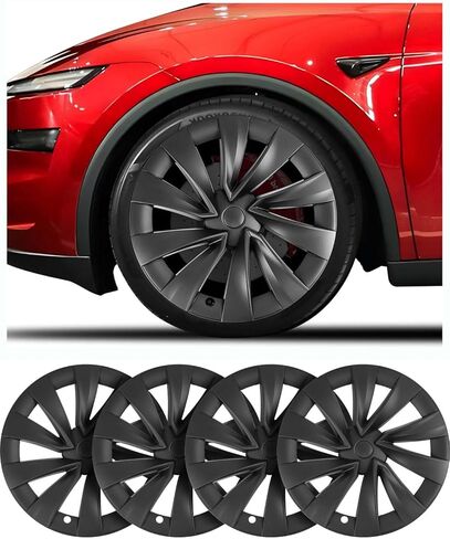 Wheel Covers 19 Inch for Tesla Model Y Juniper Accessories 2025 2026 ABS Hubcaps 4 Pcs Compatible with Tesla Molde Y Rim Protector Replacement Wheel Cover (Silver, 19 inches) in Saudi Arabia