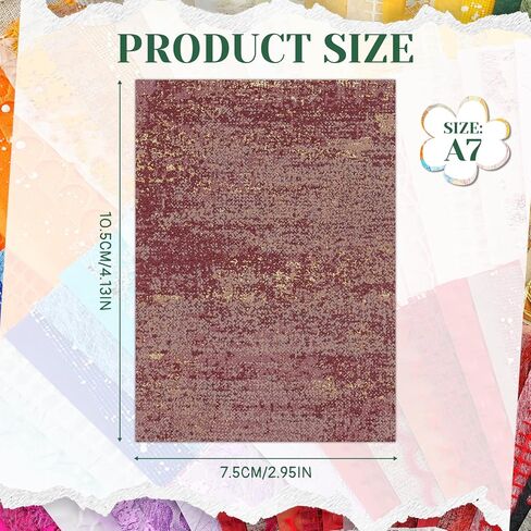 Scrapbook Supplies and Paper Set - 160 Sheets Textured Paper with Mesh Fabric for Scrapbooking, Junk Journal Supplies, Card Making - 10 Pack Mixed Media Collage Kit A7 in Kuwait